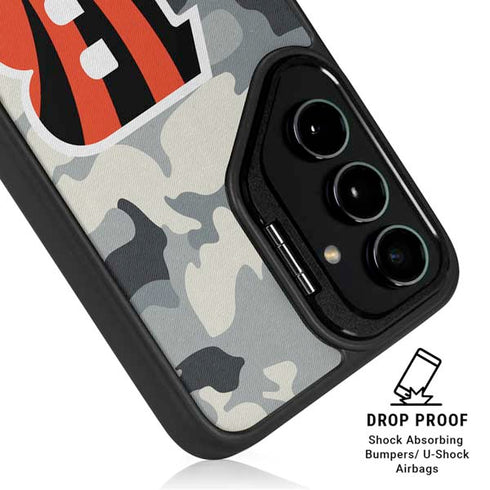 NFL Cincinnati Bengals Camo Galaxy S25 Ultra Kickstand Case
